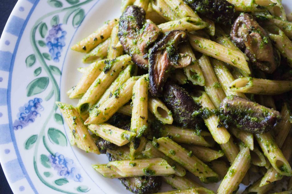 portobello mushroom pasta with basil