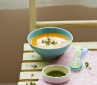 Thumbnail image for Sweet Potato Leek Soup w/ Parsley Oil