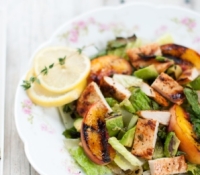 Thumbnail image for Grilled Lettuce & Peach Salad