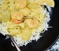 Thumbnail image for Summer Squash & Shrimp Coconut Curry